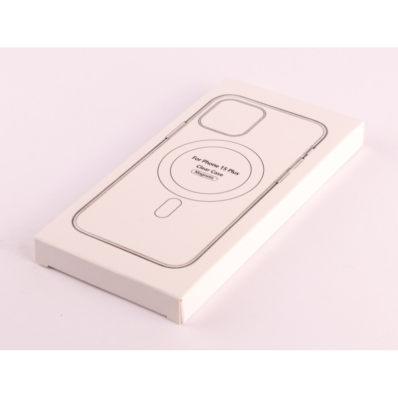 Силіконовий чохол MagSafe CLEAR для телефону iPhone 15 Plus прозорий