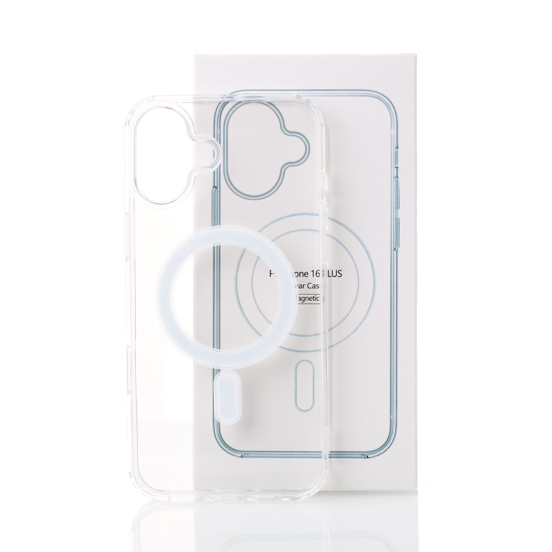 Силіконовий чохол MagSafe CLEAR для телефону iPhone 16 Plus прозорий