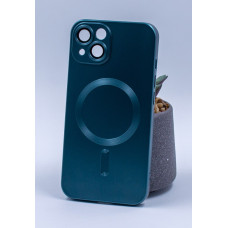 Силіконовий чохол MagSafe COLORS 2 + Camers Protection для iPhone 14 Plus нефритовый