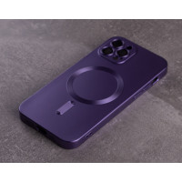 Силіконовий чохол MagSafe COLORS 2 + Camers Protection для iPhone 12 Pro фіолетовий