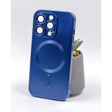 Силіконовий чохол MagSafe COLORS 2 + Camers Protection для iPhone 14 Plus темно-синій