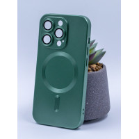 Силіконовий чохол MagSafe COLORS 2 + Camers Protection для iPhone 14 Plus зелений
