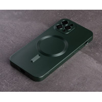 Силіконовий чохол MagSafe COLORS 2 + Camers Protection для iPhone 12 Pro Max зелений