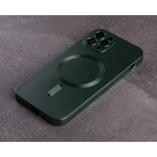 Силіконовий чохол MagSafe COLORS 2 + Camers Protection для iPhone 12 Pro Max зелений