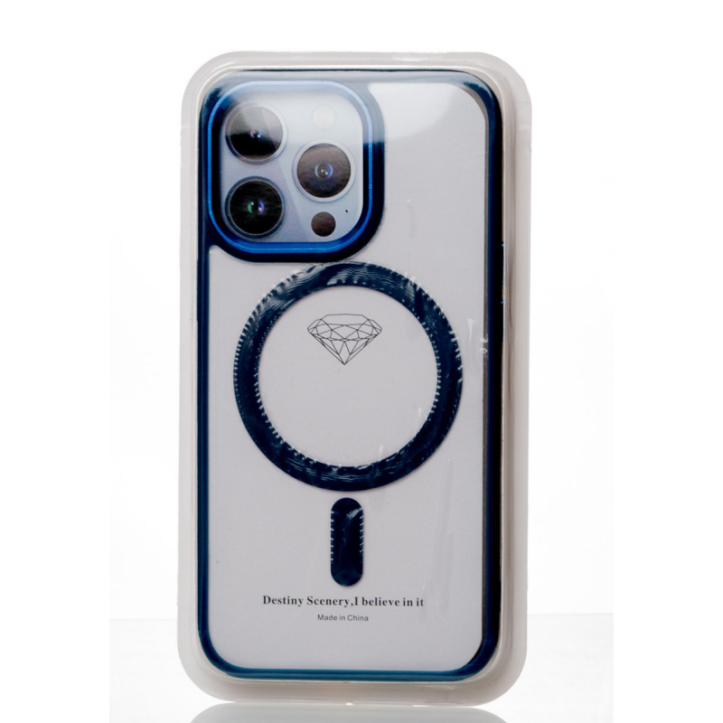Силіконовий чохол MagSafe COLORS для телефону iPhone 14 Pro синій