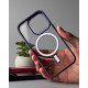 Силіконовий чохол MagSafe COLORS для телефону iPhone 14 Pro фіолетовий
