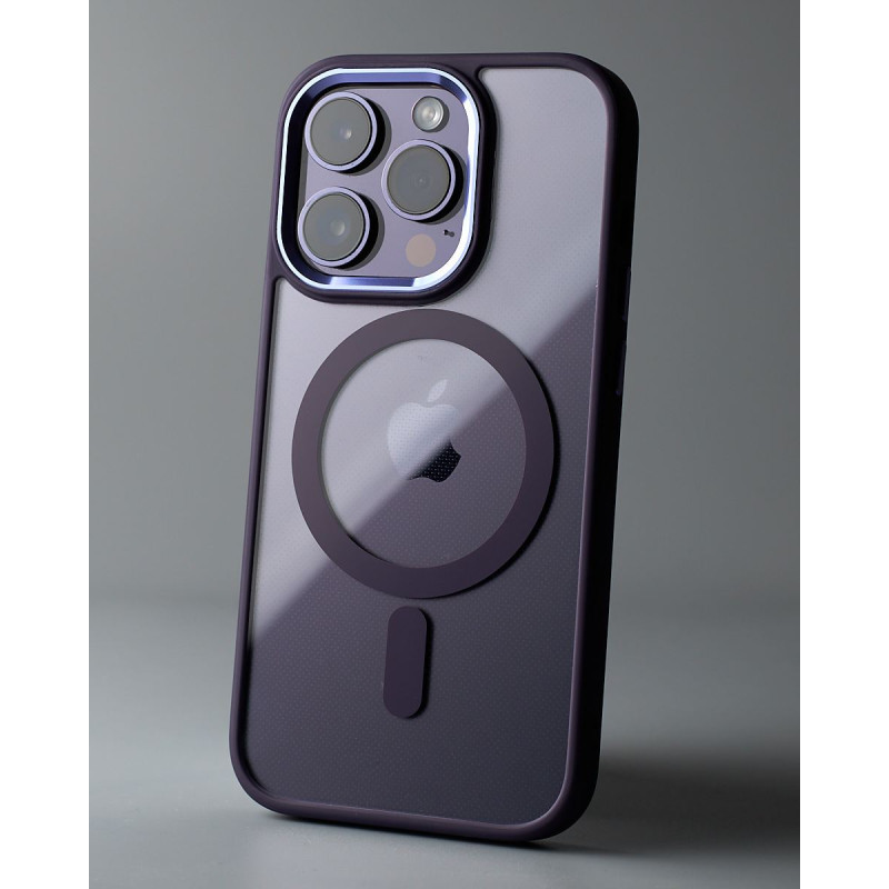 Силіконовий чохол MagSafe COLORS для телефону iPhone 14 Pro фіолетовий