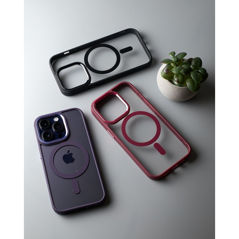 Силіконовий чохол MagSafe COLORS для телефону iPhone 12 Pro Max чорний