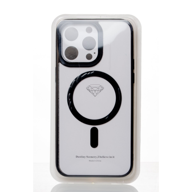 Силіконовий чохол MagSafe COLORS для телефону iPhone 12 Pro Max чорний
