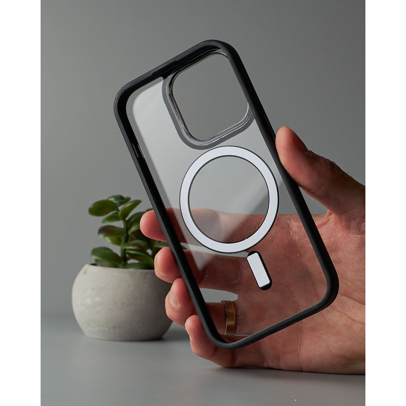 Силіконовий чохол MagSafe COLORS для телефону iPhone 13 Pro чорний