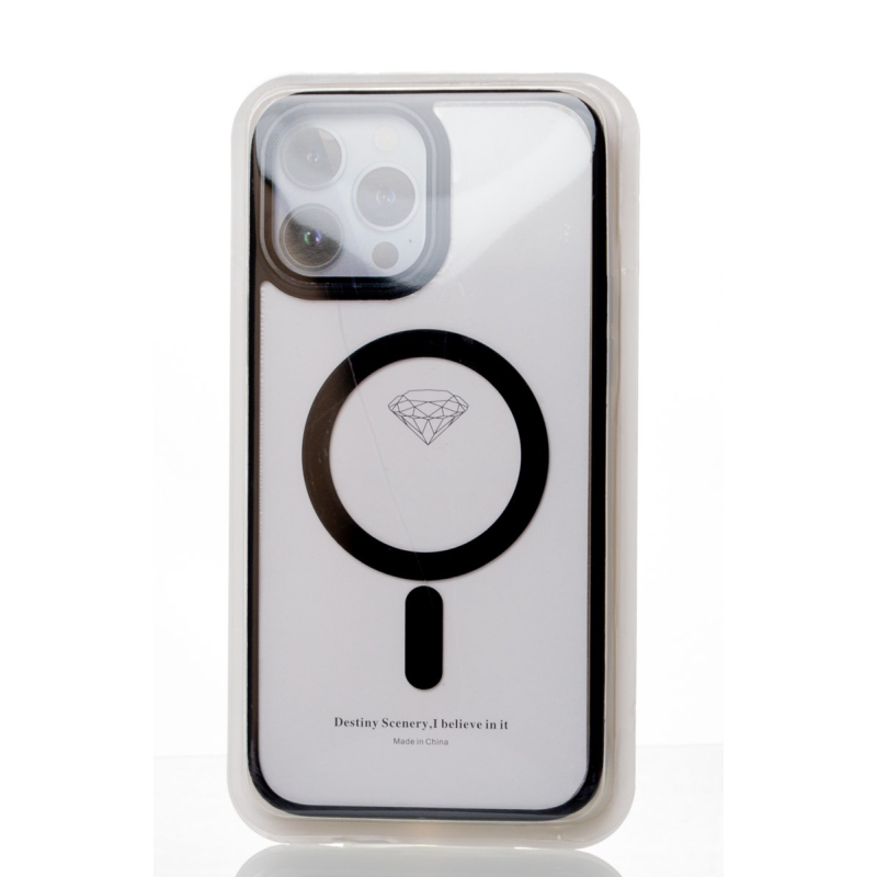 Силіконовий чохол MagSafe COLORS для телефону iPhone 14 Pro Max чорний
