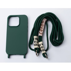 Силіконовий чохол CORD для телефону iPhone 14 темно-зелений