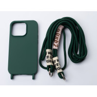 Силіконовий чохол CORD для телефону iPhone 15 темно-зелений