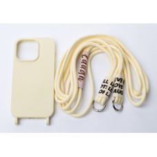 Силіконовий чохол CORD для телефону iPhone 15 бежевий