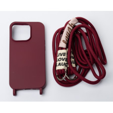 Силіконовий чохол CORD для телефону iPhone 14 бордовий