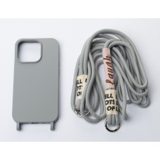 Силіконовий чохол CORD для телефону iPhone 15 сірий