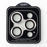 Захисне скло для камери DARK iPhone 15 Pro / iPhone 15 Pro Max срібний