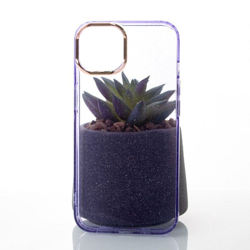 Силіконовий чохол DARK GLITTER для телефону iPhone 14 фіолетовий