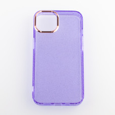 Силіконовий чохол DARK GLITTER для телефону iPhone 13 фіолетовий