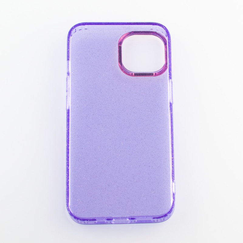 Силіконовий чохол DARK GLITTER для телефону iPhone 13 фіолетовий