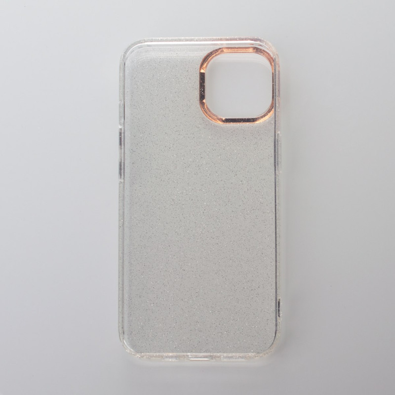 Силіконовий чохол DARK GLITTER для телефону iPhone 13 прозорий
