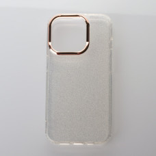 Силіконовий чохол DARK GLITTER для телефону iPhone 13 Pro прозорий