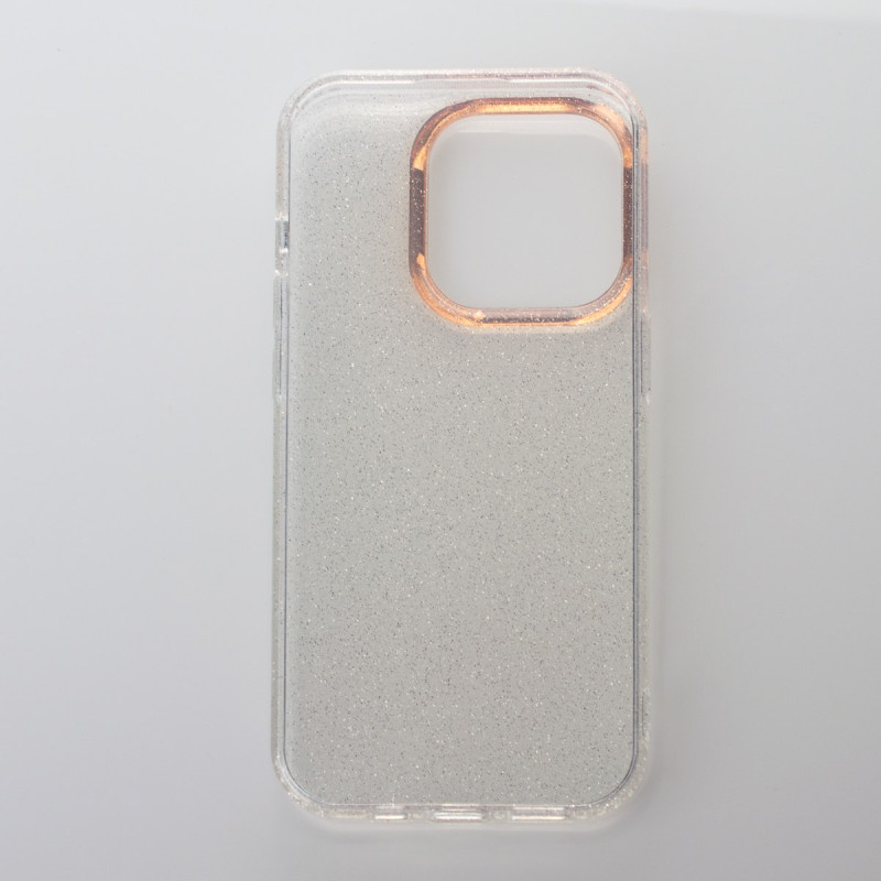 Силіконовий чохол DARK GLITTER для телефону iPhone 12 Pro Max прозорий