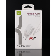 Мережевий зарядний пристрій DC 2в1 Lightning PD/65W (CA-F10) білий