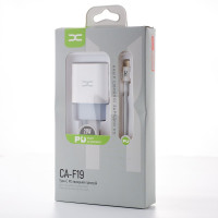 Мережевий зарядний пристрій DC 2в1 Lightning PD/20W (CA-F19) білий