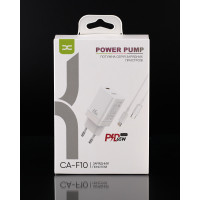 Мережевий зарядний пристрій DC 2в1 Type-C PD/65W (CA-F10) білий