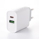 Мережевий зарядний пристрій DC 2в1 Lightning QC3.0+PD/20W Fast Charger (CA-F17) білий