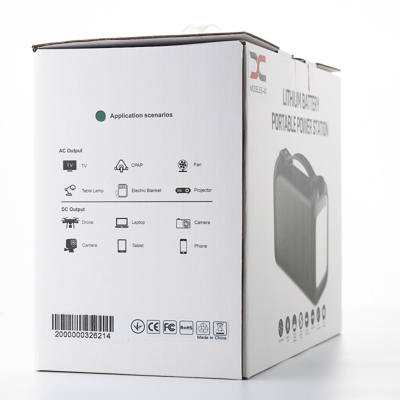 Портативна Power Station DC ES-40 (40000 mAh) чорний