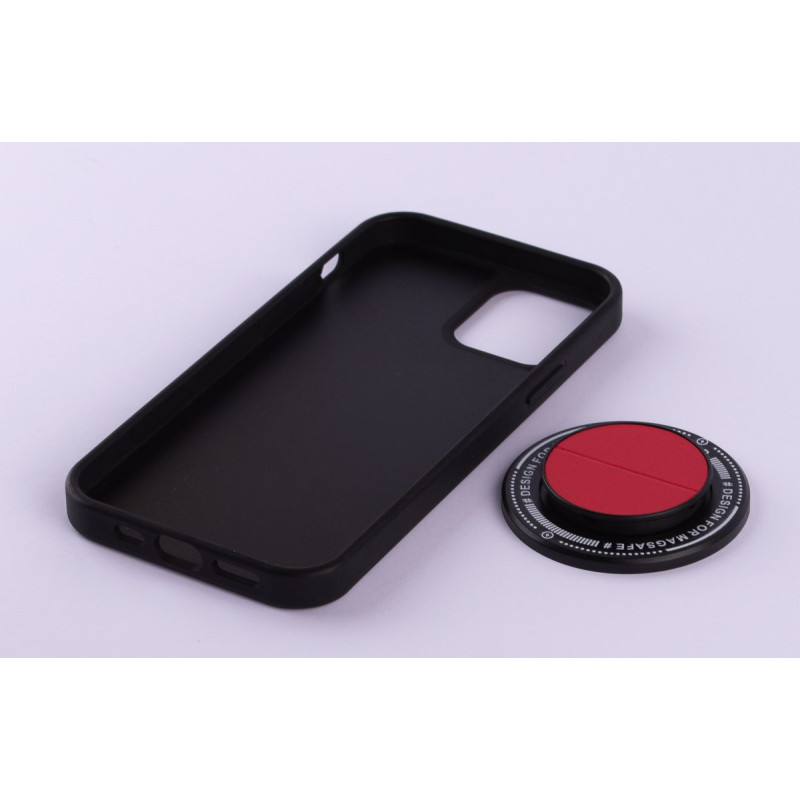 Чохол з екошкіри MagSafe DC + magsafe PopSocket для телефону iPhone 12 Pro Max червоний