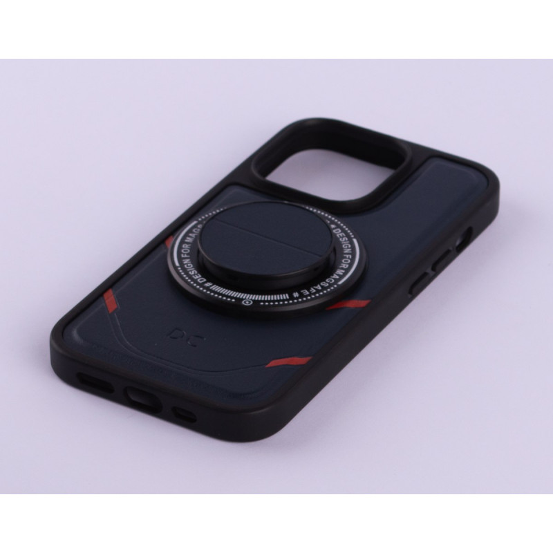 Чохол з екошкіри MagSafe DC + magsafe PopSocket для телефону iPhone 14 темно-синій