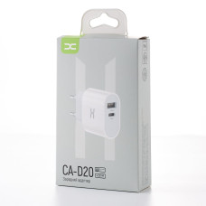 Мережевий зарядний пристрій DC 1USB+PD 2.4A (CA-D20) білий
