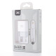 Мережевий зарядний пристрій DC 2в1 Lightning 1USB + PD 2.4A (CA-D20) білий