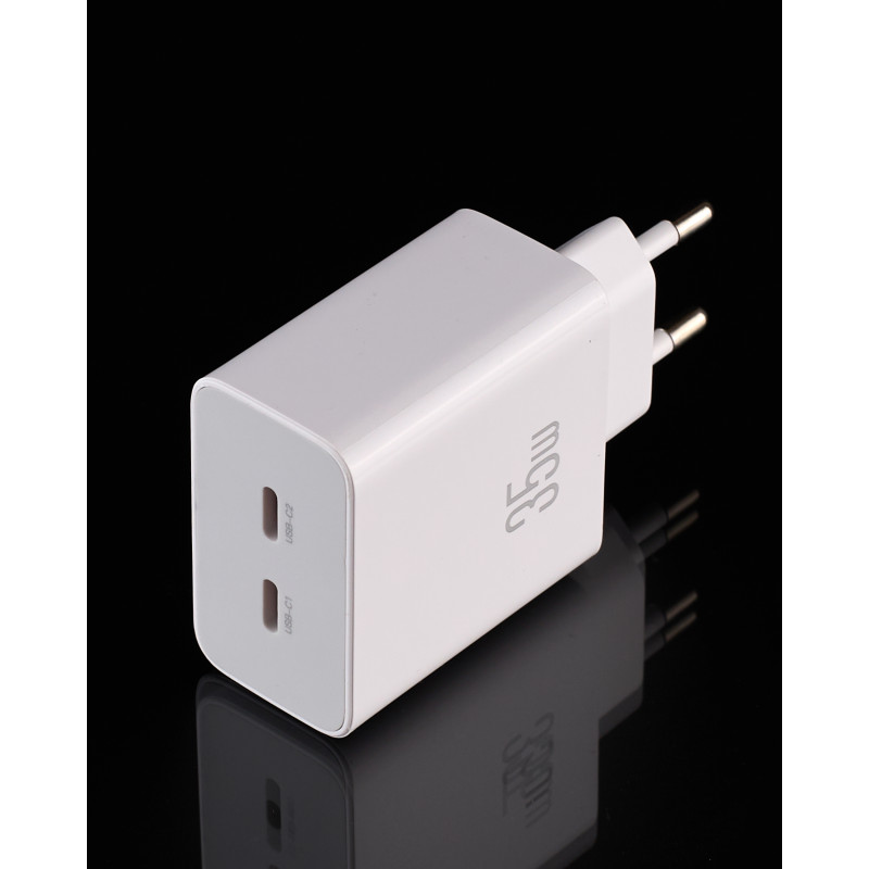 Мережевий зарядний пристрій DC 2в1 Lightning 2PD/35W Fast Charger (CA-D17) білий