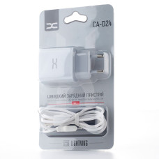 Мережевий зарядний пристрій DC 2в1 Lightning 2USB/2.4A (CA-D24) білий