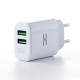 Мережевий зарядний пристрій DC 2в1 micro 2USB/2.4A (CA-D24) білий