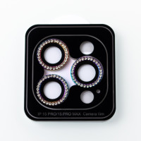Захисне скло для камери DIAMOND iPhone 15 Pro / iPhone 15 Pro Max веселка