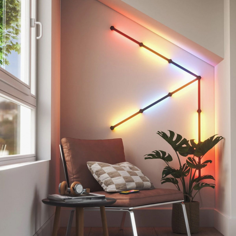 RGB Набір настінних світильників LED Smart Wall Lamp 9pcs (TuYa WIFI) black