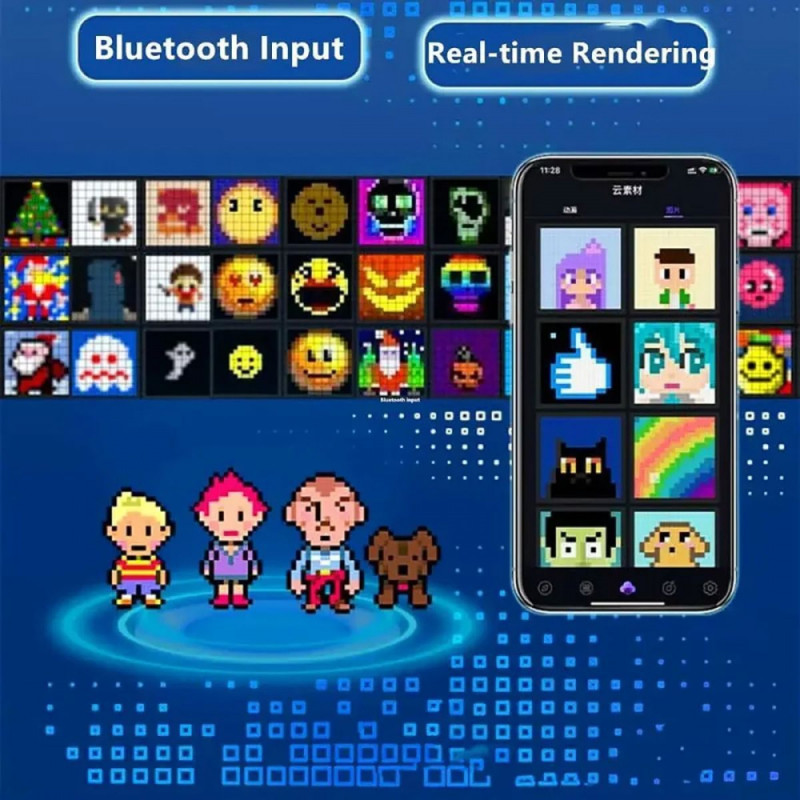 Розумний піксельний дисплей 16x16 pixels black