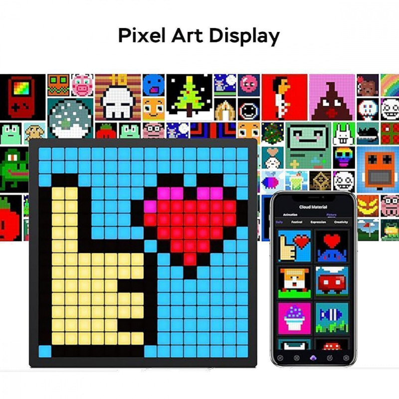 Розумний піксельний дисплей 16x16 pixels black