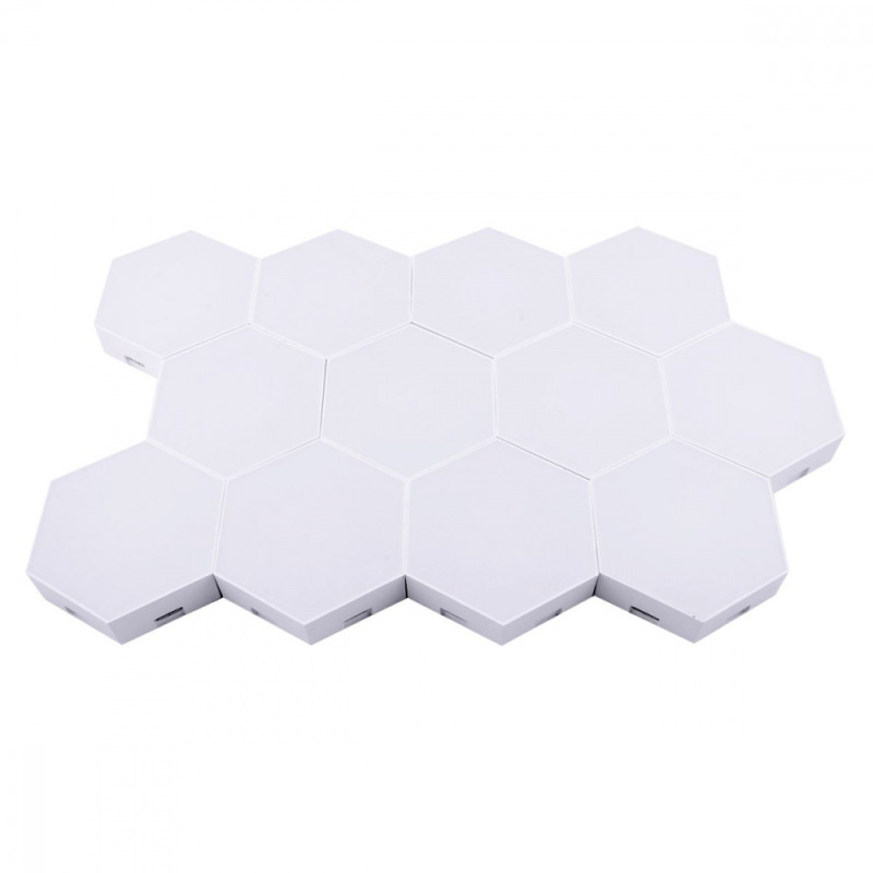 RGB Набір Smart настінних світильників 12pcs (Bluetooth APP, Remote Control, Music Rhythm) white