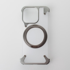 Металевий чохол MagSafe FOUR CORNER AIRBAGS для телефону iPhone 15 Pro сірий