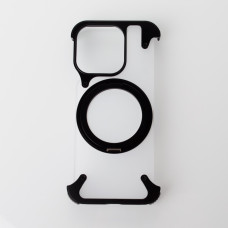 Металевий чохол MagSafe FOUR CORNER AIRBAGS для телефону iPhone 15 Pro Max чорний