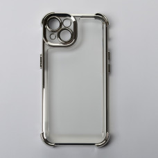 Пластиковий чохол FRAME CORNER для телефону iPhone 13 срібний