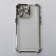 Пластиковий чохол FRAME CORNER для телефону iPhone 15 Pro срібний