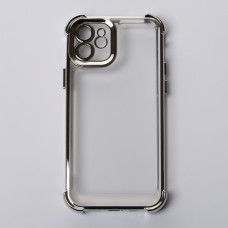 Пластиковий чохол FRAME CORNER для телефону iPhone 12 срібний