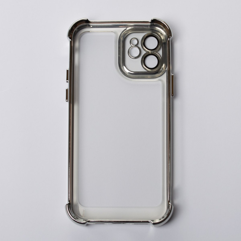 Пластиковий чохол FRAME CORNER для телефону iPhone 12 срібний